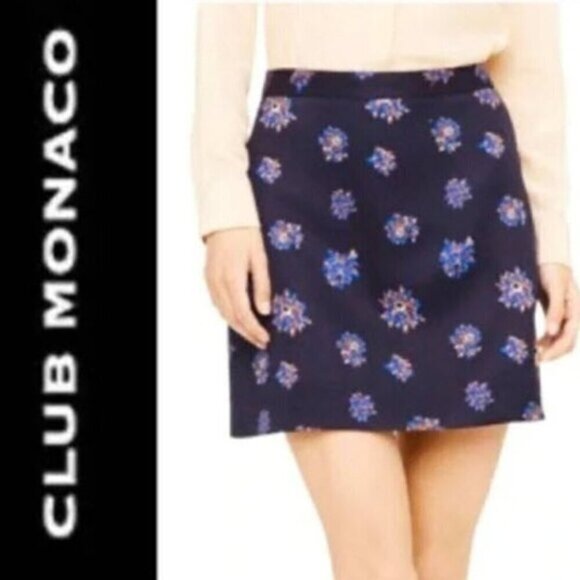CLUB Monaco Wool Silk Camissa Skirt - Picture 1 of 10